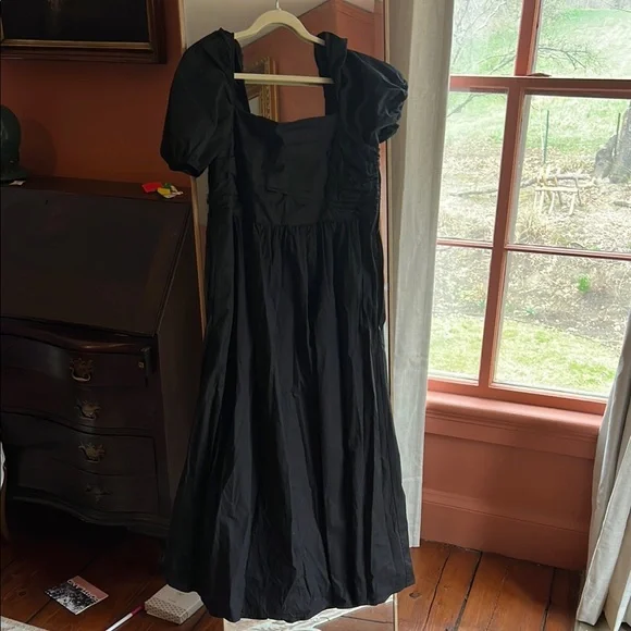 Boden Puff Sleeve Maxi Black Dress - Picture 1 of 3